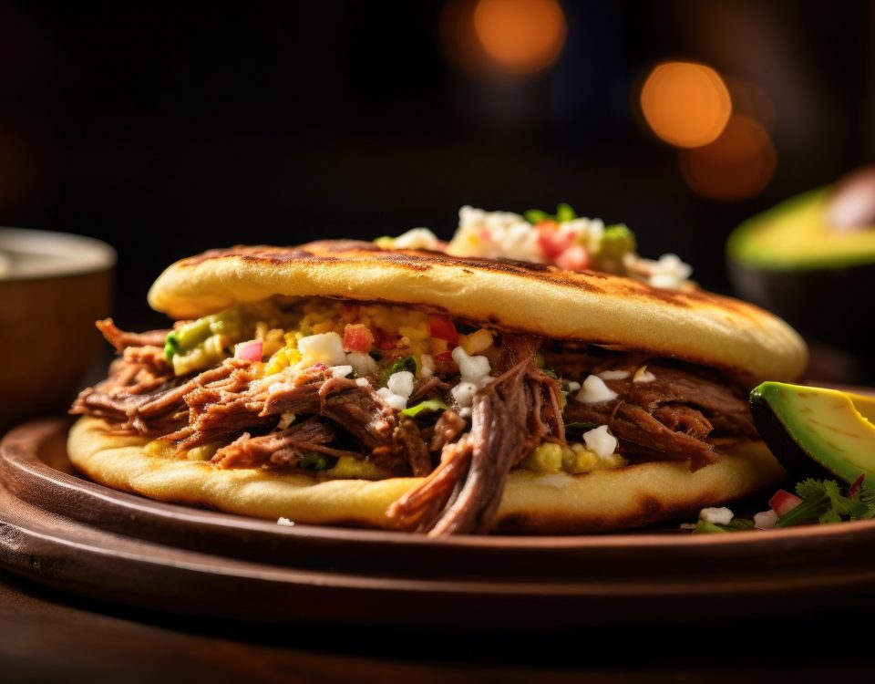 Arepas Casa Blanca - Descubre el sabor auténtico de Colombia|RELLENO DE CARNE DESMECHADA O ROPA VIEJA.